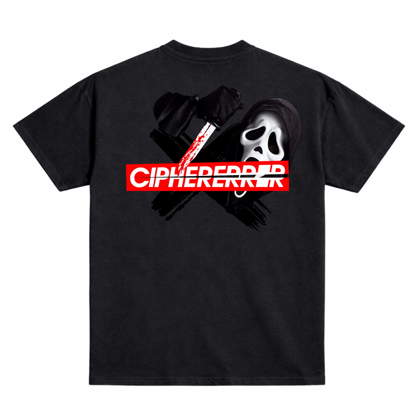 Ghost Face CIPHERERROR Graphic T-Shirt