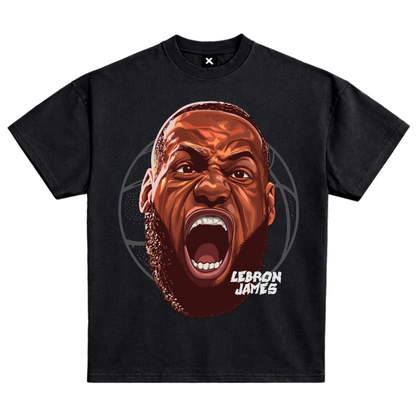 LeBron James Screaming Graphic T-Shirt | CIPHERERROR