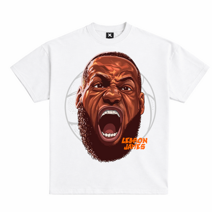 LeBron James Screaming Graphic T-Shirt | CIPHERERROR