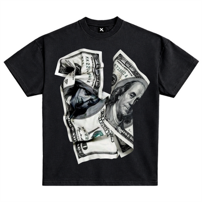 ROUGH DOLLAR BILL GRAPHIC TEE