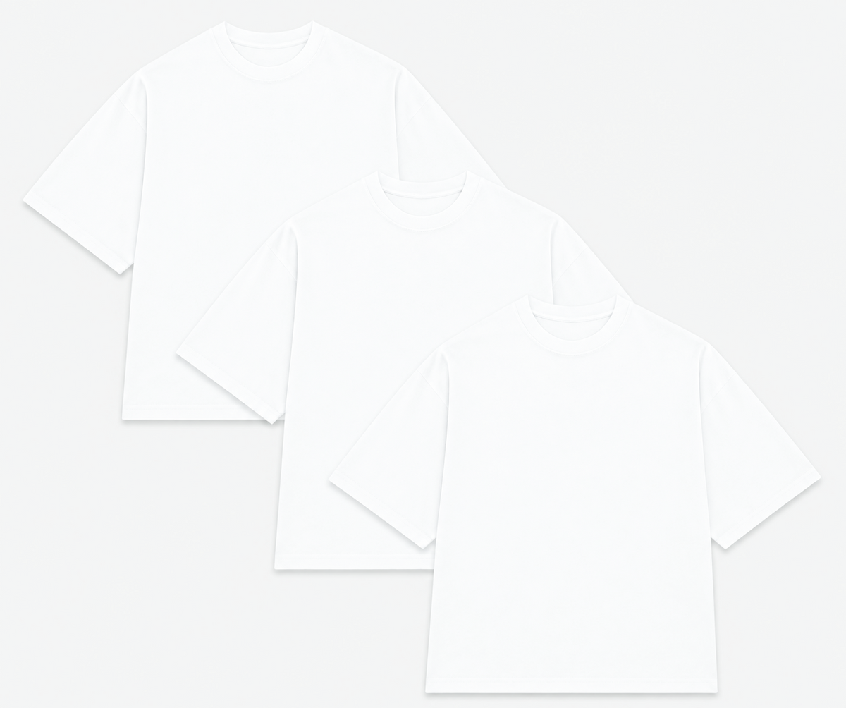 7.5oz Heavyweight Oversized Tee 3-Pack Bundle