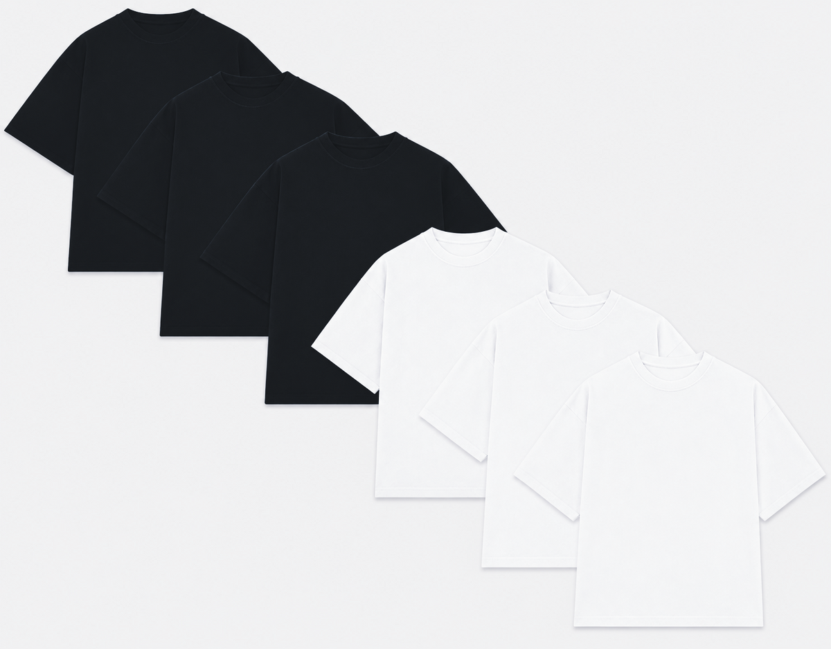 7.5oz Heavyweight Oversized Tee 6-Pack Bundle